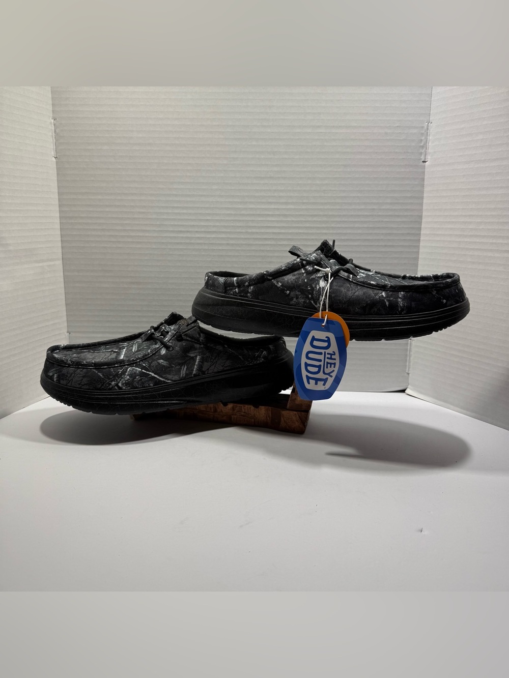 Hey Dude Jelly Roll Wally Comf Slip Black Camo Realtree Loafers Men’s 12 NEW